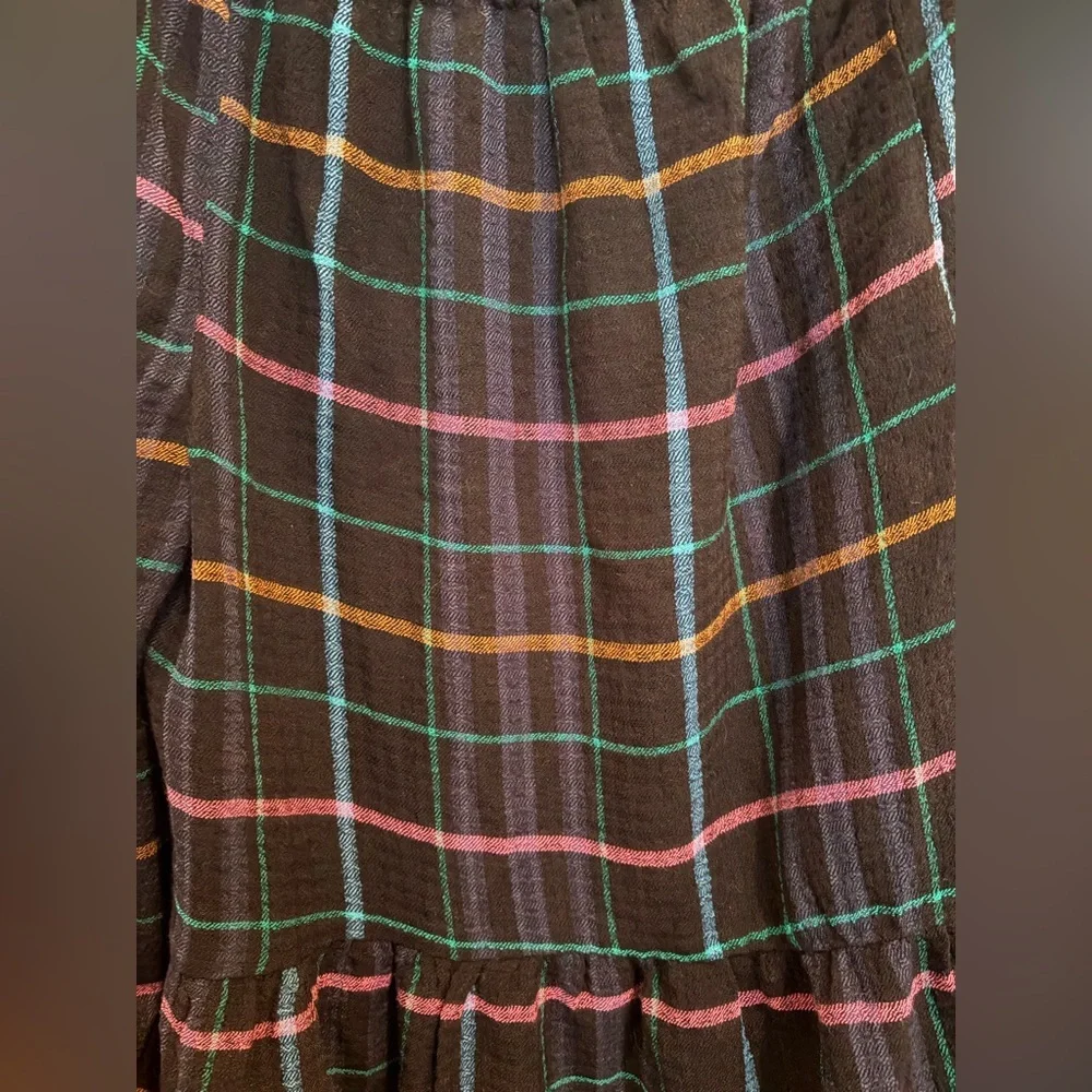 LOFT Multicolor Plaid Off-Shoulder Blouse - Picture 5 of 7